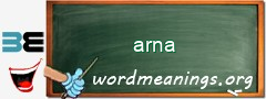 WordMeaning blackboard for arna